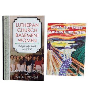 Lutheran Church Basement Women and UFFDA Paperback Books Signed Janet L Martin
